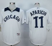 Wholesale Cheap White Sox #11 Luis Aparicio White 1976 Turn Back The Clock Stitched MLB Jersey