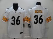 Wholesale Cheap Men's Pittsburgh Steelers #36 Jerome Bettis White 2017 Vapor Untouchable Stitched NFL Nike Limited Jersey
