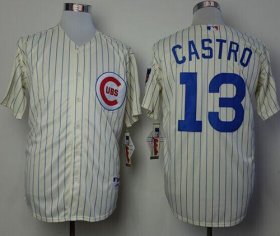 Wholesale Cheap Cubs #13 Starlin Castro Cream 1969 Turn Back The Clock Stitched MLB Jersey