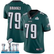 Wholesale Cheap Nike Eagles #79 Brandon Brooks Midnight Green Team Color Super Bowl LII Men's Stitched NFL Vapor Untouchable Limited Jersey