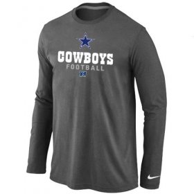 Wholesale Cheap Nike Dallas Cowboys Critical Victory Long Sleeve NFL T-Shirt Dark Grey