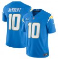 Wholesale Cheap Men's Los Angeles Chargers #10 Justin Herbert Light Blue 2023 F.U.S.E. With 3-Star C Patch Vapor Untouchable Limited Football Stitched Jersey