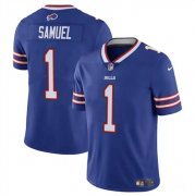 Cheap Men's Buffalo Bills #1 Curtis Samuel Blue Vapor Untouchable Limited Football Stitched Jersey