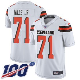 Wholesale Cheap Nike Browns #71 Jedrick Wills JR White Men\'s Stitched NFL 100th Season Vapor Untouchable Limited Jersey