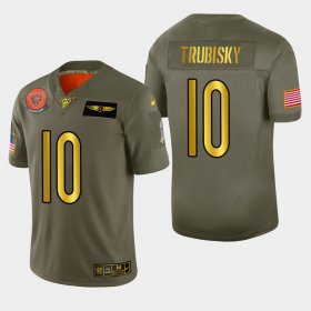Wholesale Cheap Chicago Bears #10 Mitchell Trubisky Men\'s Nike Olive Gold 2019 Salute to Service Limited NFL 100 Jersey
