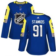 Wholesale Cheap Adidas Lightning #91 Steven Stamkos Royal 2018 All-Star Atlantic Division Authentic Women's Stitched NHL Jersey