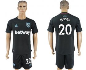 Wholesale Cheap West Ham United #20 Moses Away Soccer Club Jersey