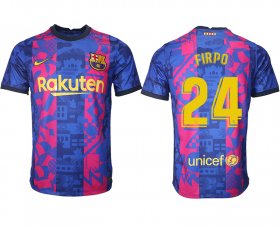 Wholesale Cheap Men 2021-2022 Club Barcelona blue training suit aaa version 24 Soccer Jersey