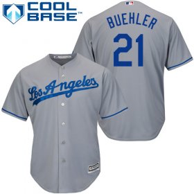 Wholesale Cheap Dodgers #21 Walker Buehler Grey New Cool Base Stitched MLB Jersey