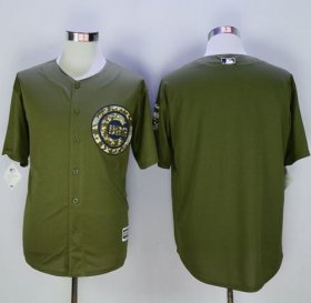 Wholesale Cheap Cubs Blank Green Camo New Cool Base Stitched MLB Jersey