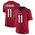 Cheap Youth Houston Texans #11 Jeff Okudah Red Vapor Untouchable Limited Football Stitched Jersey