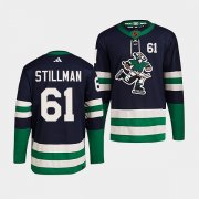Wholesale Cheap Men's Vancouver Canucks #61 Riley Stillman Navy 2022 Reverse Retro Stitched Jersey