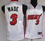Cheap Miami Heat #3 Dwyane Wade White Kid Jersey