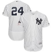 Wholesale Cheap New York Yankees #24 Gary Sanchez Majestic 2019 Postseason Authentic Flex Base Player Jersey White Navy