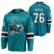 Wholesale Cheap Adidas San Jose Sharks #76 Jonathan Dahlen Teal Home Authentic Stitched NHL Jersey