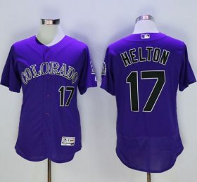 Wholesale Cheap Rockies #17 Todd Helton Purple Flexbase Authentic Collection Stitched MLB Jersey