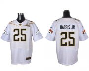Wholesale Cheap Nike Broncos #25 Chris Harris Jr White 2016 Pro Bowl Men's Stitched NFL Elite Jersey