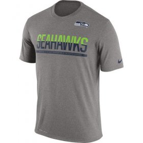 Wholesale Cheap Men\'s Seattle Seahawks Nike Practice Legend Performance T-Shirt Grey