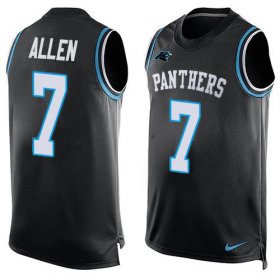 Wholesale Cheap Nike Panthers #7 Kyle Allen Black Team Color Men\'s Stitched NFL Limited Tank Top Jersey