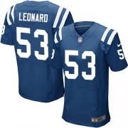 Wholesale Cheap Nike Colts #53 Darius Leonard Royal Blue Team Color Men's Stitched NFL Elite Jersey
