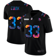 Cheap Minnesota Vikings #33 Dalvin Cook Men's Nike Multi-Color Black 2020 NFL Crucial Catch Vapor Untouchable Limited Jersey