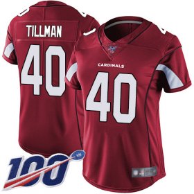 Wholesale Cheap Nike Cardinals #40 Pat Tillman Red Team Color Women\'s Stitched NFL 100th Season Vapor Limited Jersey