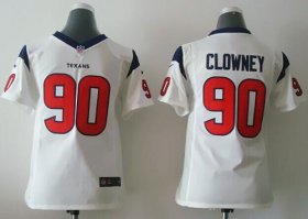 Wholesale Cheap Nike Texans #90 Jadeveon Clowney White Youth Stitched NFL Elite Jersey