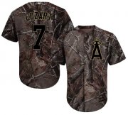 Wholesale Cheap Angels #7 Zack Cozart Camo Realtree Collection Cool Base Stitched Youth MLB Jersey