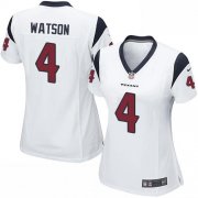 Wholesale Cheap Nike Texans #4 Deshaun Watson White Women's Stitched NFL Elite Jersey