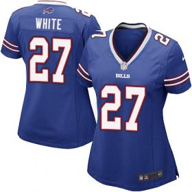 Wholesale Cheap Nike Bills #27 Tre\'Davious White Royal Blue Team Color Women\'s Stitched NFL Elite Jersey