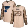 Wholesale Cheap Adidas Blues #29 Vince Dunn Camo Authentic 2017 Veterans Day Stitched NHL Jersey