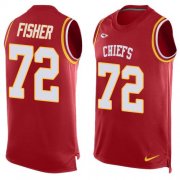 Wholesale Cheap Nike Chiefs #72 Eric Fisher Red Team Color Men's Stitched NFL Limited Tank Top Jersey