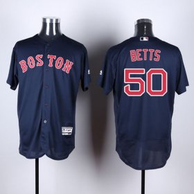 Wholesale Cheap Red Sox #50 Mookie Betts Navy Blue Flexbase Authentic Collection Stitched MLB Jersey