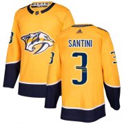 Wholesale Cheap Adidas Predators #3 Steven Santini Yellow Home Authentic Stitched NHL Jersey