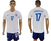 Wholesale Cheap England #17 Henderson Home Soccer Country Jersey