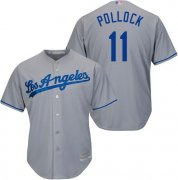 Men's A. J. Pollock Grey Road Jersey - #11 Baseball Los Angeles Dodgers Cool Base