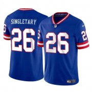 Cheap Men's New York Giants #26 Devin Singletary Royal Throwback Vapor Untouchable Limited Football Stitched Jersey