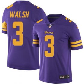 Wholesale Cheap Nike Vikings #3 Blair Walsh Purple Men\'s Stitched NFL Limited Rush Jersey