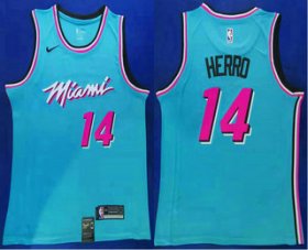 Wholesale Cheap Men\'s Miami Heat #14 Tyler Herro Light Blue 2019 Nike Swingman Stitched NBA Jersey