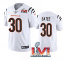 Wholesale Cheap Men's Cincinnati Bengals #30 Jessie Bates 2022 White Super Bowl LVI Vapor Limited Stitched Jersey