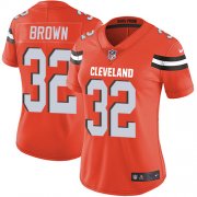 Wholesale Cheap Nike Browns #32 Jim Brown Orange Alternate Women's Stitched NFL Vapor Untouchable Limited Jersey