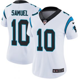 Wholesale Cheap Nike Panthers #10 Curtis Samuel White Women\'s Stitched NFL Vapor Untouchable Limited Jersey