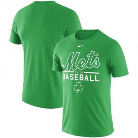 Wholesale Cheap New York Mets Nike Wordmark Practice Performance T-Shirt Green