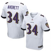 Wholesale Cheap Nike Ravens #34 Anthony Averett White Men's Stitched NFL New Elite Jersey