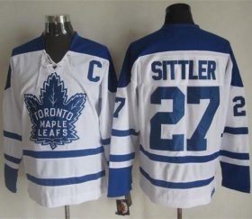 Wholesale Cheap Maple Leafs #27 Darryl Sittler White CCM Throwback Winter Classic Stitched NHL Jersey
