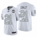 Wholesale Cheap Nike Raiders #21 Gareon Conley White 60th Anniversary Patch Men's Stitched NFL 100 Limited Color Rush Jersey