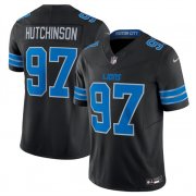 Cheap Men's Detroit Lions #97 Aidan Hutchinson Black 2024 F.U.S.E. 2nd Alternate Vapor Limited Stitched Jersey