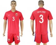 Wholesale Cheap Norway #3 Hovland Home Soccer Country Jersey