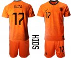 Wholesale Cheap 2021 European Cup Netherlands home Youth 17 soccer jerseys