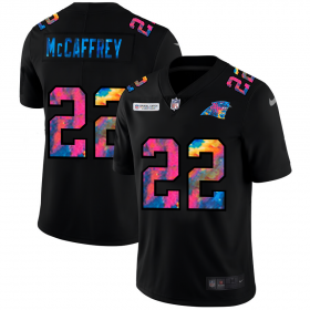 Cheap Carolina Panthers #22 Christian McCaffrey Men\'s Nike Multi-Color Black 2020 NFL Crucial Catch Vapor Untouchable Limited Jersey